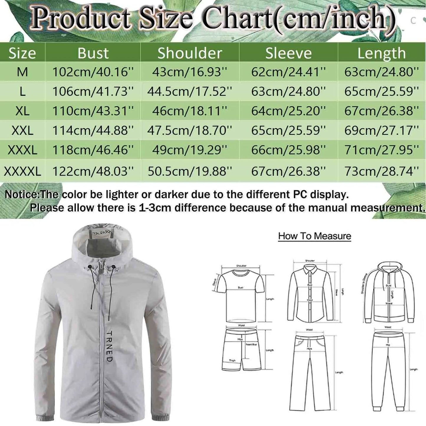 Men's Lightweight Casual Jacket - Spring Fall Hooded Raincoat - Buy Center US