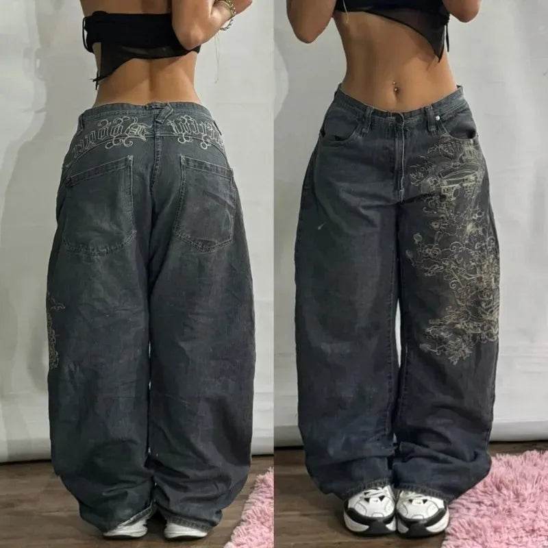 Y2K Harajuku Big Pocket Baggy Jeans for Men - Vintage Punk Style - Buy Center US