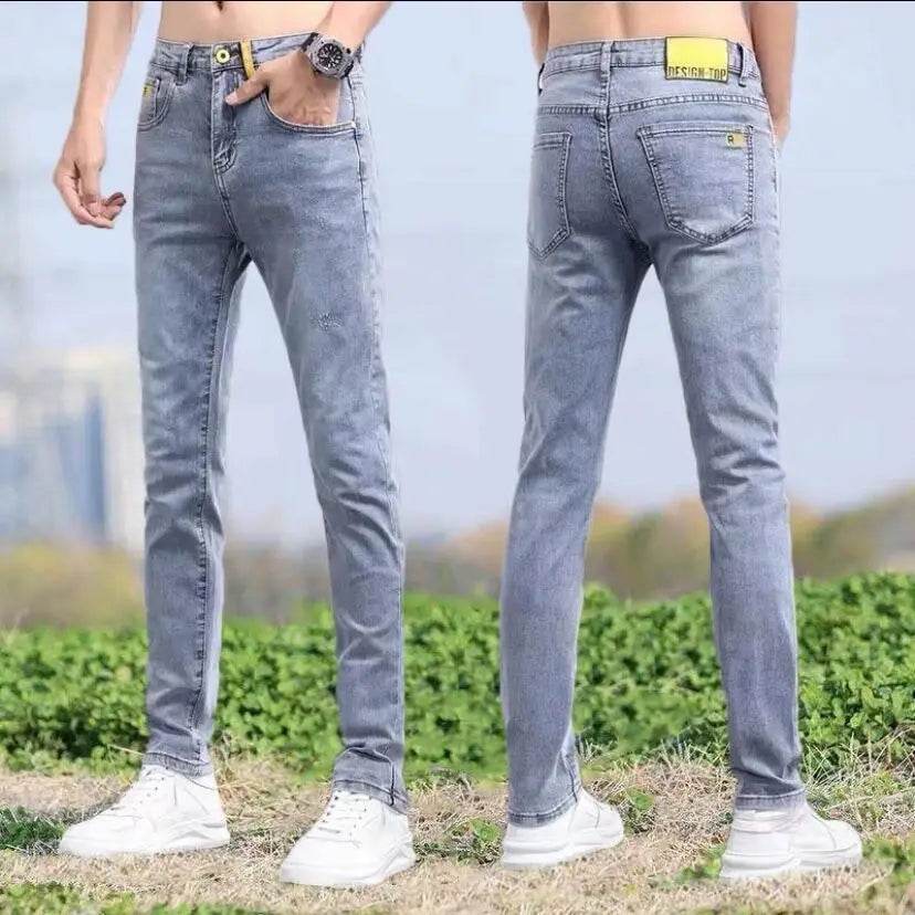 Luxury Men's Blue Jeans - Stylish Slim Fit Casual Denim Pants - Buy Center US