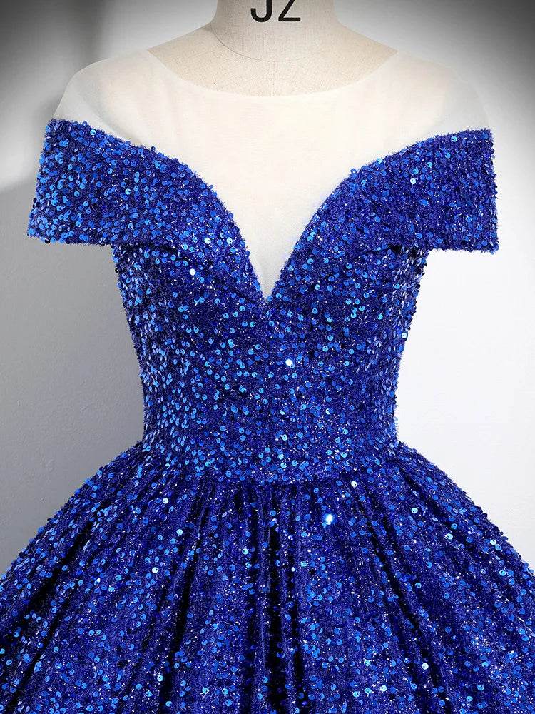 GUXQD Customized Ball Gown Quinceanera Dress - Sequins & V-Neck - Buy Center US