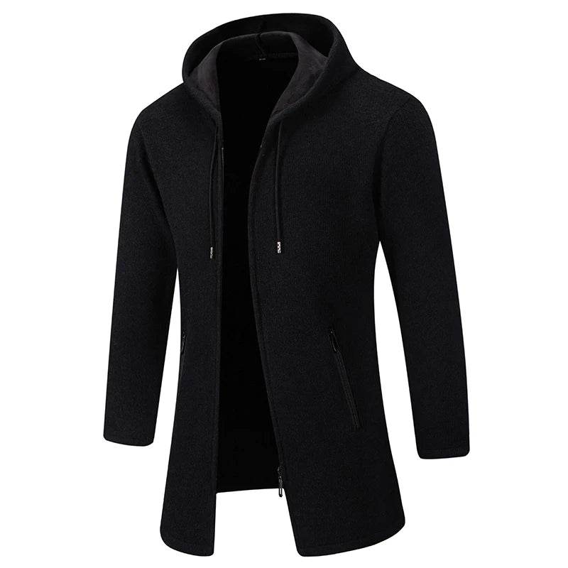 ENWEIGE Men's Hooded Fleece Cardigan - Casual Winter Jacket, Thick Knit - Buy Center US