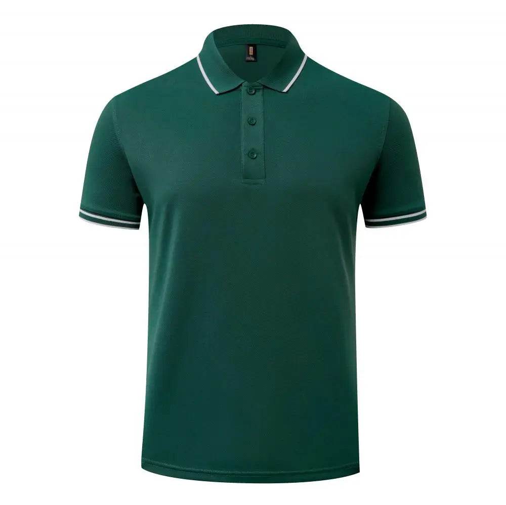 Classic Striped Polo T-Shirt for Men - Short Sleeve, Casual & Breathable - Buy Center US
