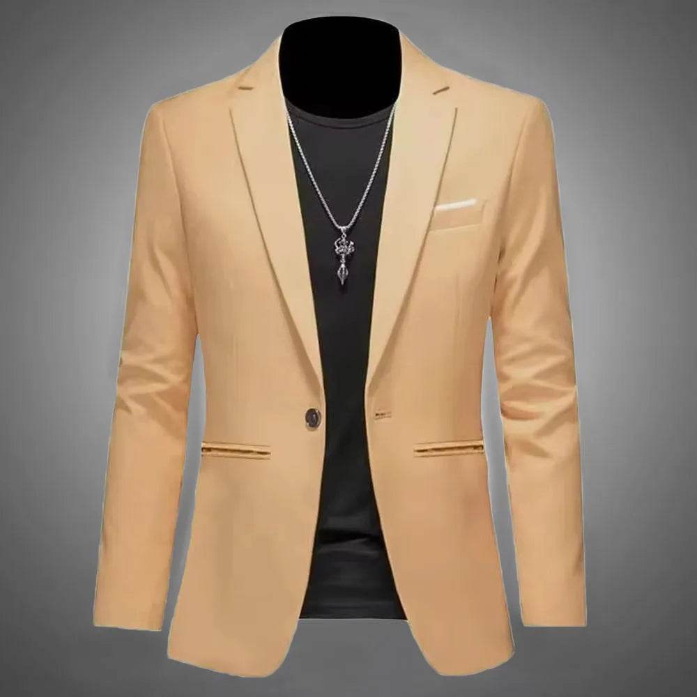 King Billion Men's Casual Business Suit Jacket - Slim Fit, Single Button - Buy Center US