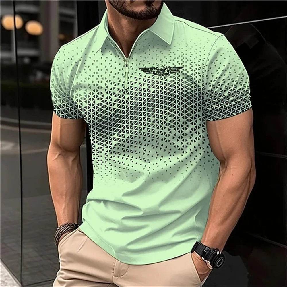 Men's Summer Casual Polo Shirt - Breathable Short-Sleeve Sport Top - Buy Center US