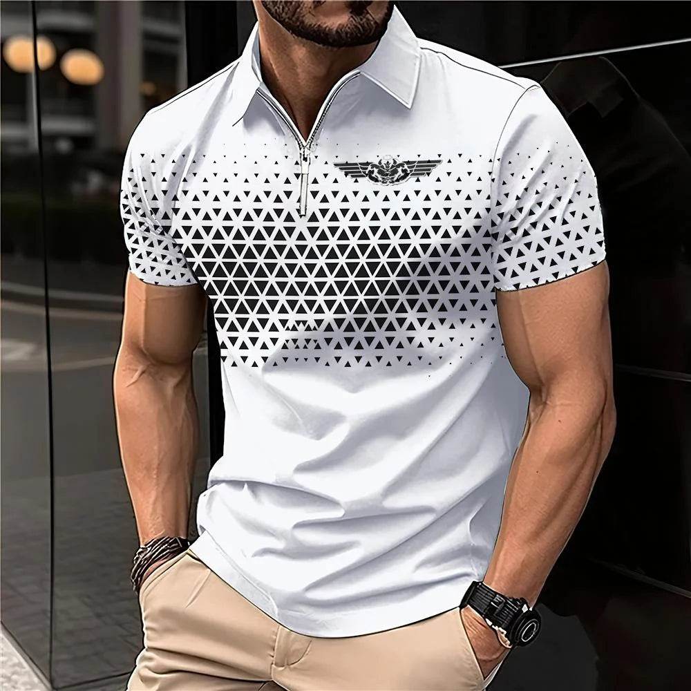Men's Summer Casual Polo Shirt - Breathable Short-Sleeve Sport Top - Buy Center US