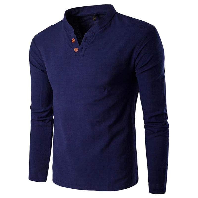 2023 Summer V-neck Men's Polo T-shirt - Casual Double Button Style - Buy Center US