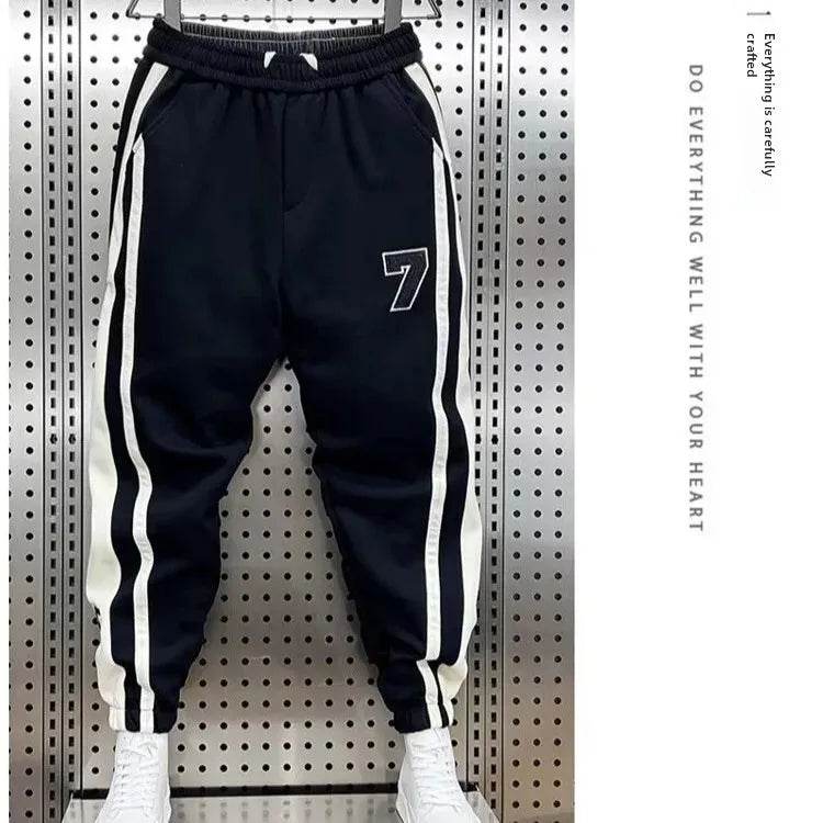 Trendy Striped Color Block Sweatpants - Stylish Men's Harem Trousers - Buy Center US
