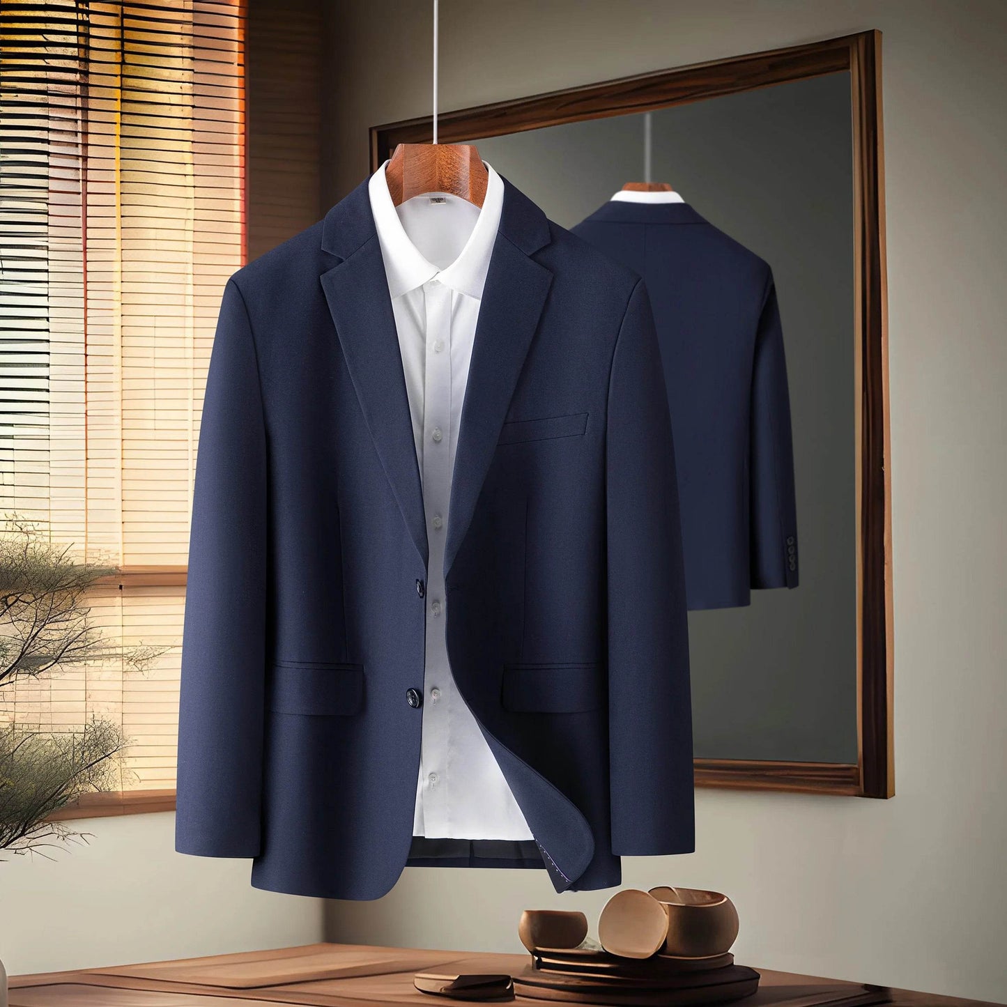 Fashionable Men's Business Suit Coat - Casual Solid Color Blazer - Buy Center US