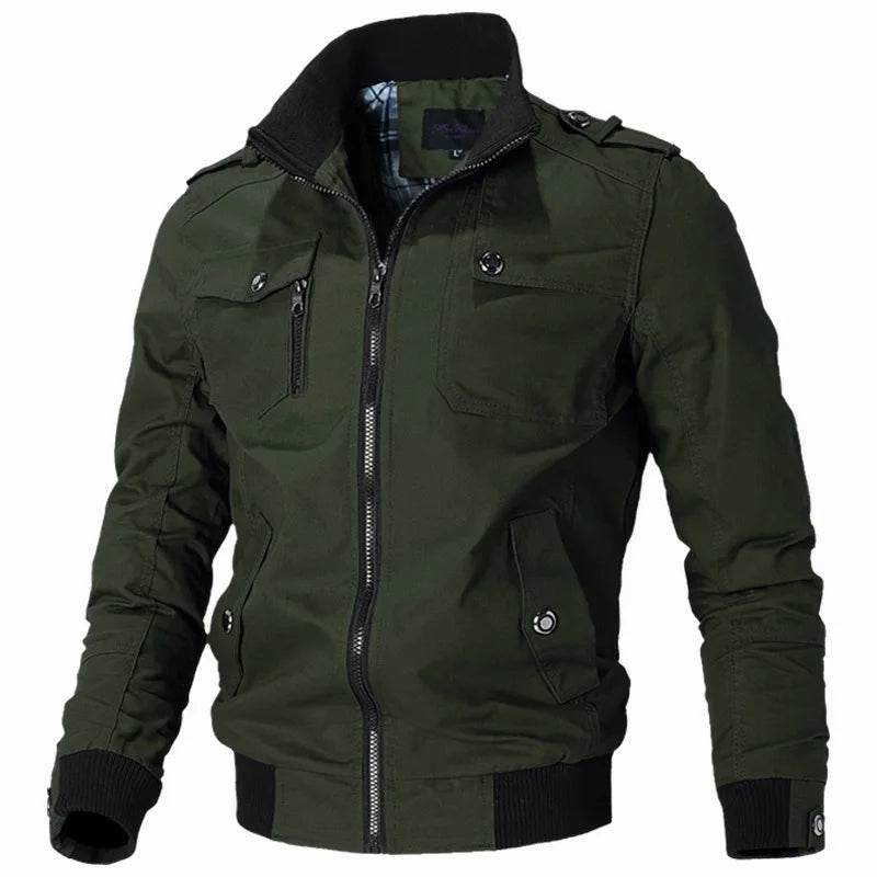 Men's Casual Fashion Military Bomber Jacket - Perfect for All Seasons - Buy Center US