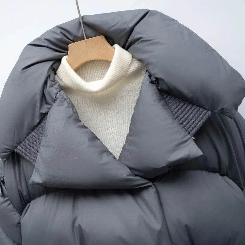 Women's White Duck Down Jacket - Warm Parkas with Removable Sleeves - Buy Center US