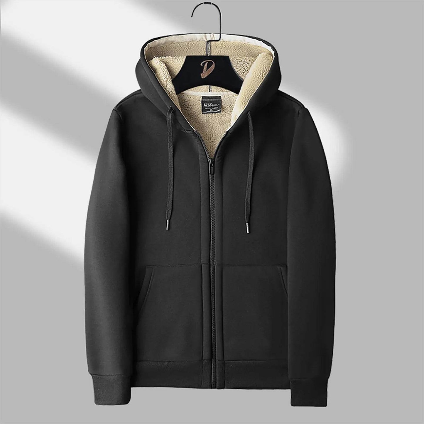 Men’s Padded Hooded Cardigan - Thickened Lamb Wool for Fall & Winter - Buy Center US