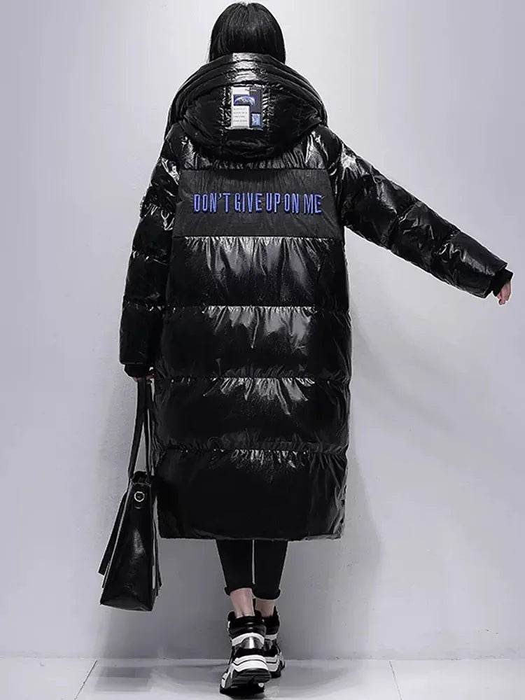 Oversized Women's Black Puffer Jacket - Warm & Stylish Winter Coat - Buy Center US