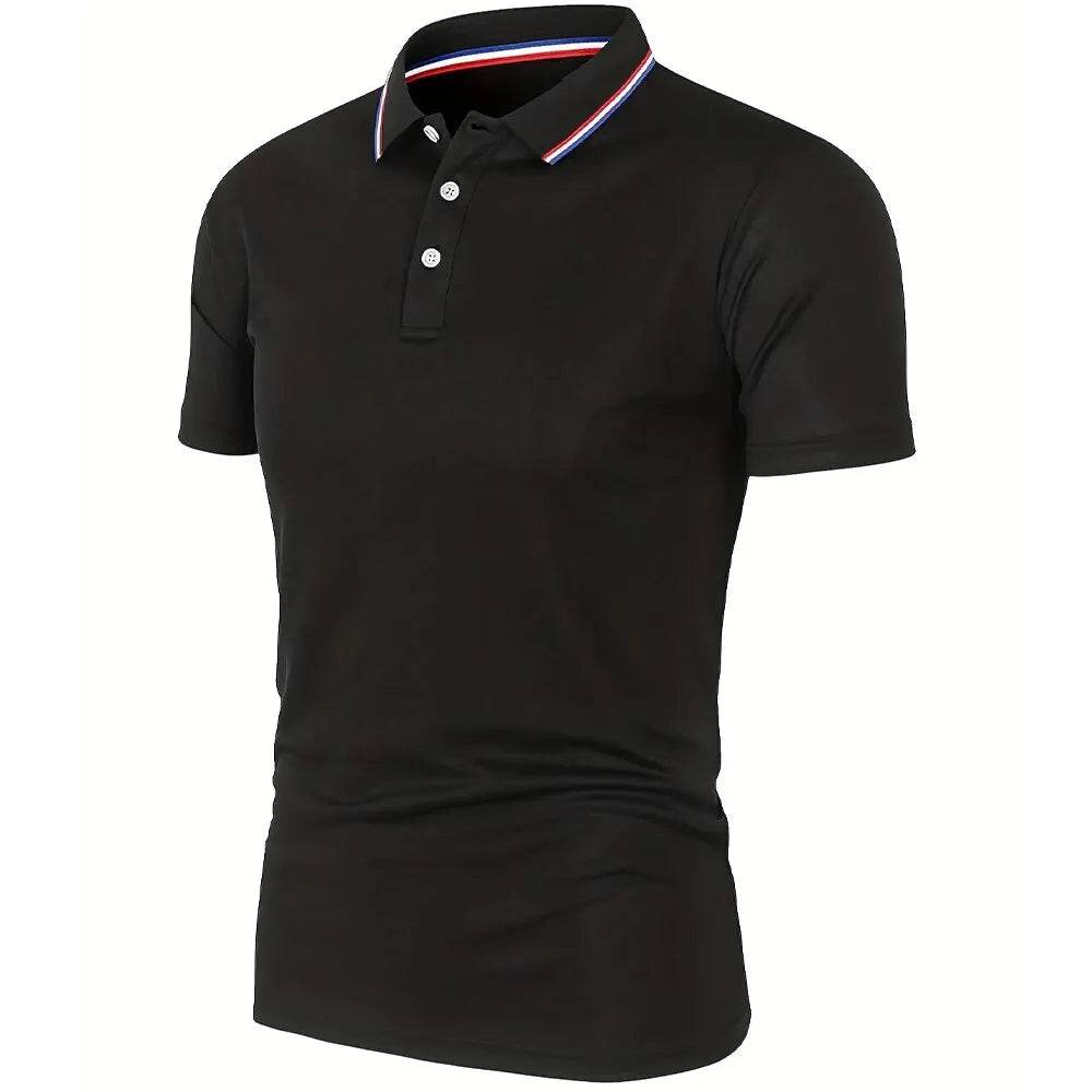 2023 Men's Summer Polo Shirt - Breathable Solid Color Casual Tee - Buy Center US