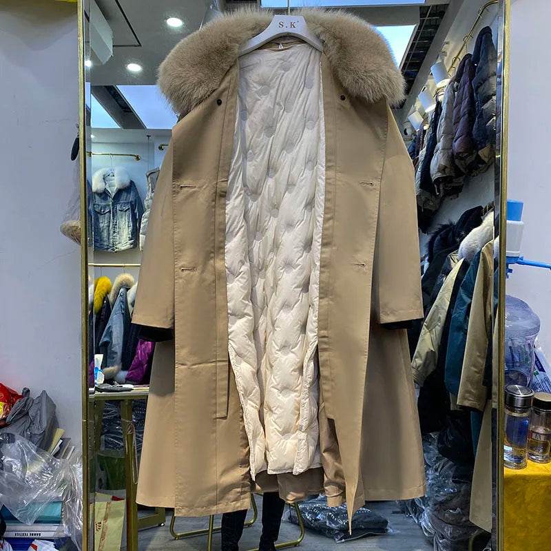 LAJWMPLX women's Thicken Warm Coat - Long Fur Collar, Duck Down - Buy Center US