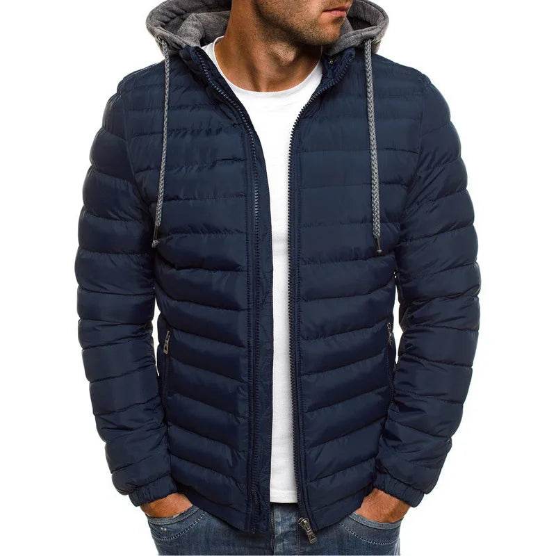 RickRack Men's Hooded Parka Jacket - Warm, Casual, Plus Size in S-3XL - Buy Center US