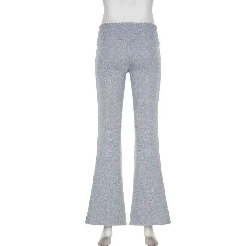 Casual Slim Flare Pants for Women - Y2K Boot Cut Fashion 2024 - Buy Center US