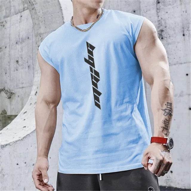 Men's Bodybuilding Tank Tops - Summer Fitness Sleeveless Workout Shirts - Buy Center US