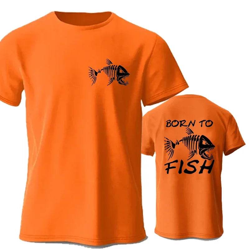 Born To Fish Funny T-Shirt - Casual Short Sleeve for Fishing Lovers - Buy Center US