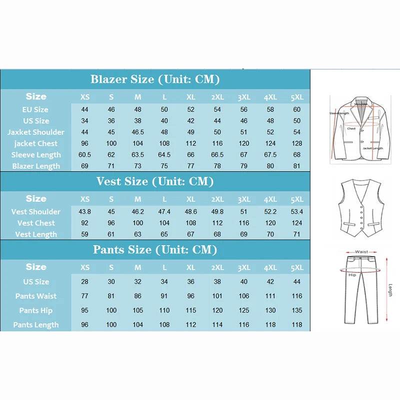 Luxury Pink Men’s Tuxedo Suit 3 Piece - Slim Fit Jacket, Pants & Vest - Buy Center US