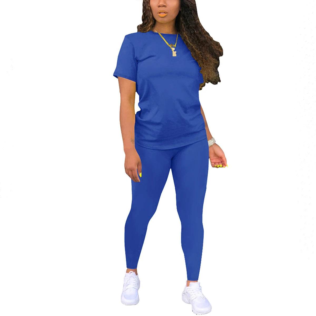 HAKUBEBY Women's Summer Short Sleeve Pants Set - Casual & Comfortable - Buy Center US