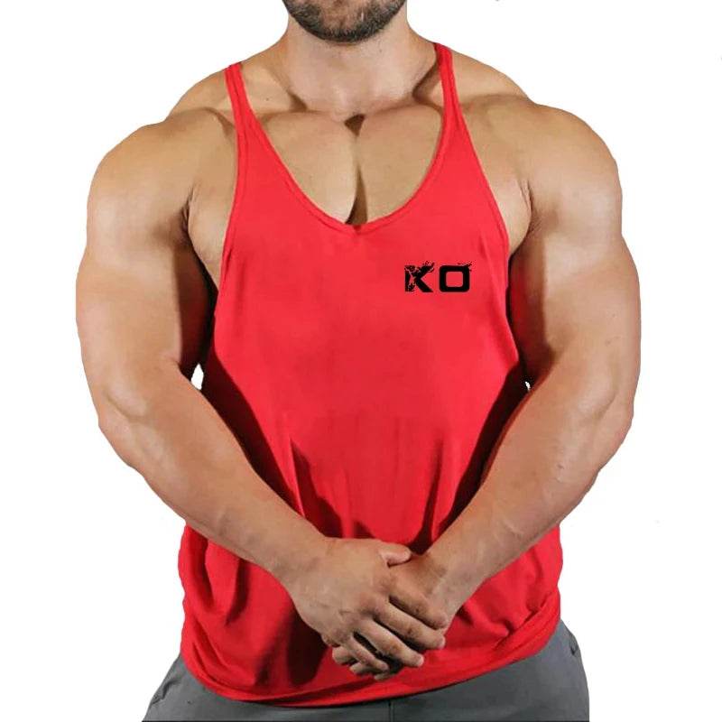 Men's Fitness Stringer Singlet Gym Shirt - V-Neck Sportswear Tank Top - Buy Center US