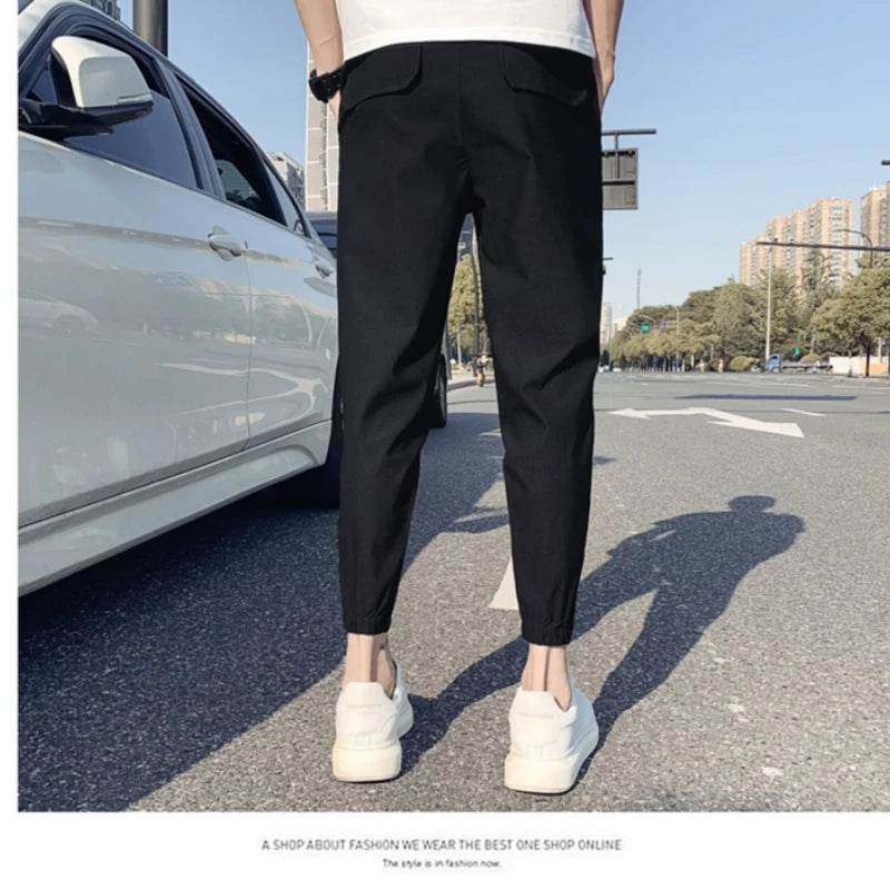 Korean Casual Men's Summer Pants - Loose Fit Harem Joggers for Gym - Buy Center US