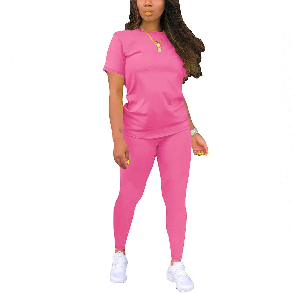 HAKUBEBY Women's Summer Short Sleeve Pants Set - Casual & Comfortable - Buy Center US