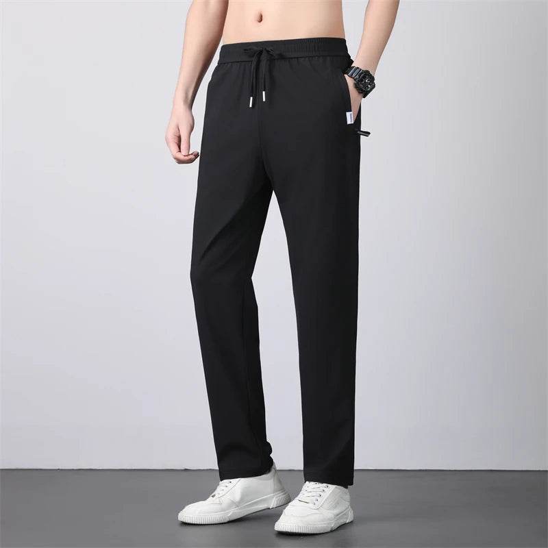 Men's Summer Quick Dry Loose Straight Leg Pants - High Elasticity Sports Wear - Buy Center US
