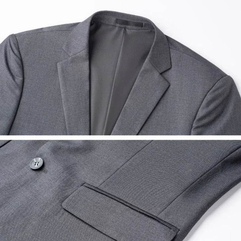 Fashionable Men's Business Suit Coat - Casual Solid Color Blazer - Buy Center US