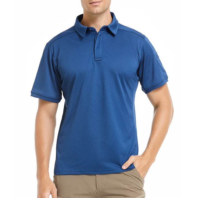 ReFire Gear Men's Short Sleeve Polo Shirt - Lightweight Tactical Outdoor Wear - Buy Center US