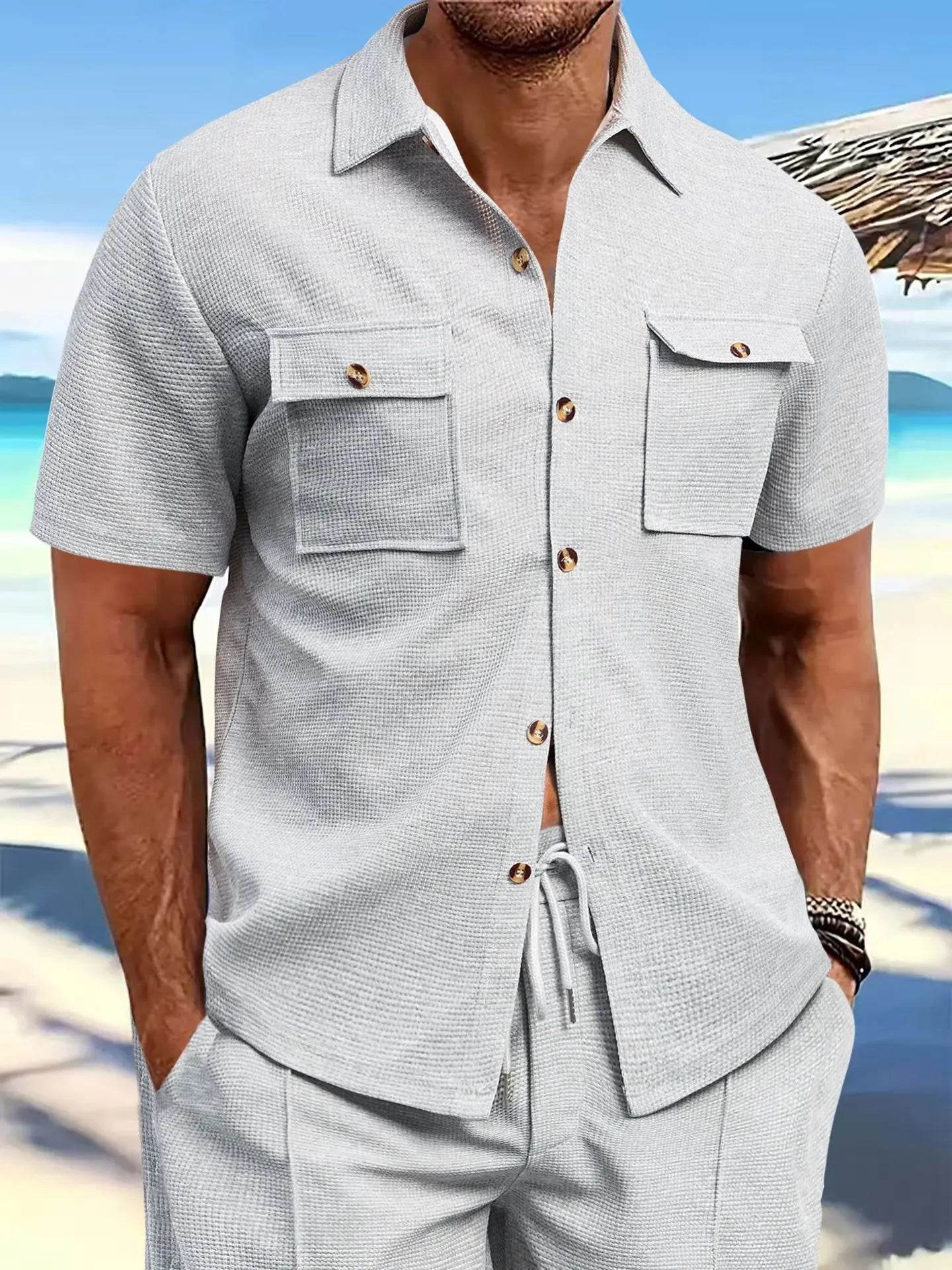BOILEN HENG XIN Men's Casual Short Sleeve Shirt - Summer Sportswear - Buy Center US