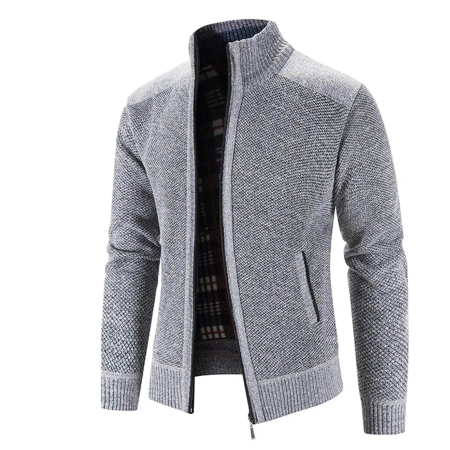 2024 Men’s Faux Fur Wool Jacket - Thick Long-Sleeved Casual Coat - Buy Center US