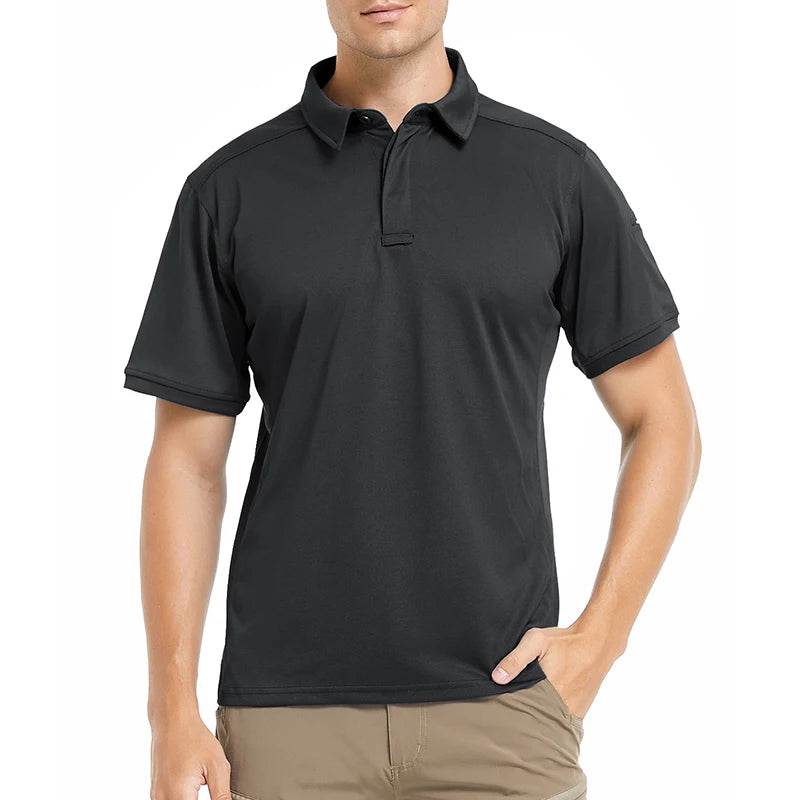 ReFire Gear Men's Short Sleeve Polo Shirt - Lightweight Tactical Outdoor Wear - Buy Center US