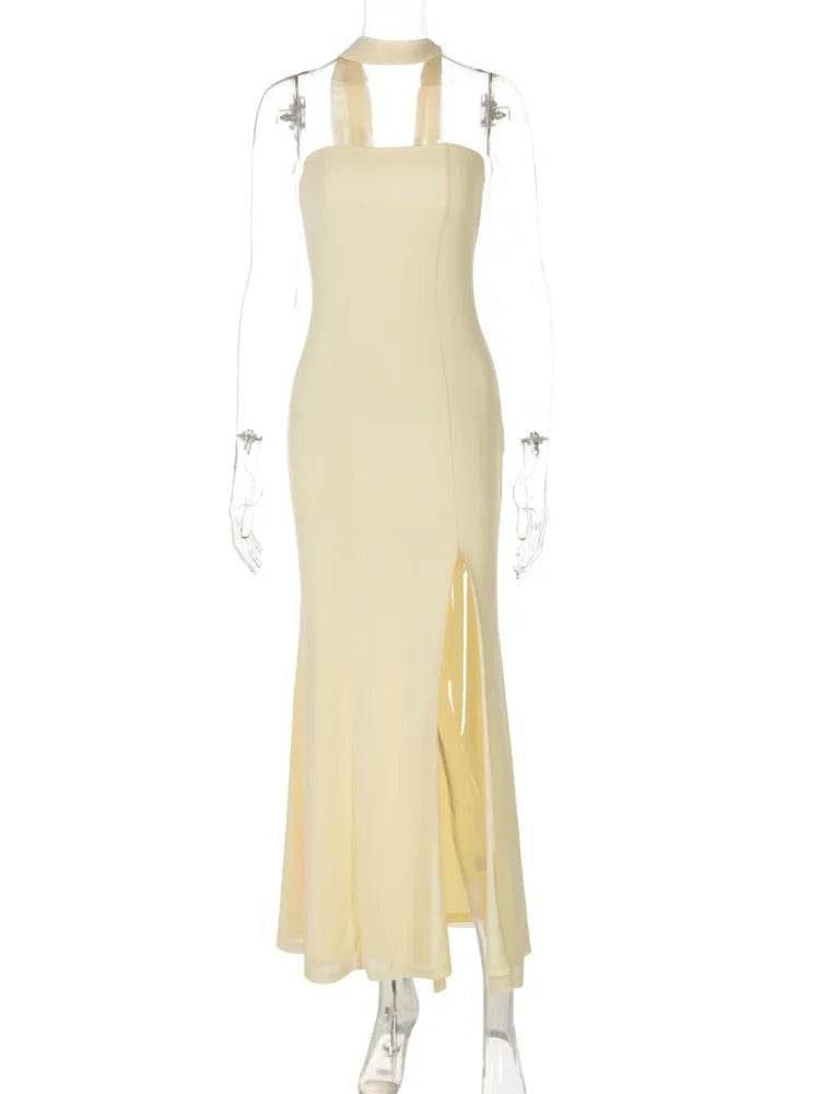 Mozision Sexy Maxi Dress - Off-Shoulder Strapless Thigh High Split - Buy Center US