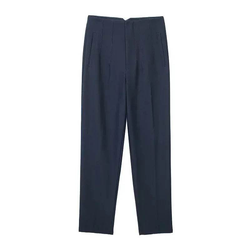 TRAF Women's High Waist Trousers - Formal & Casual Cropped Pants - Buy Center US