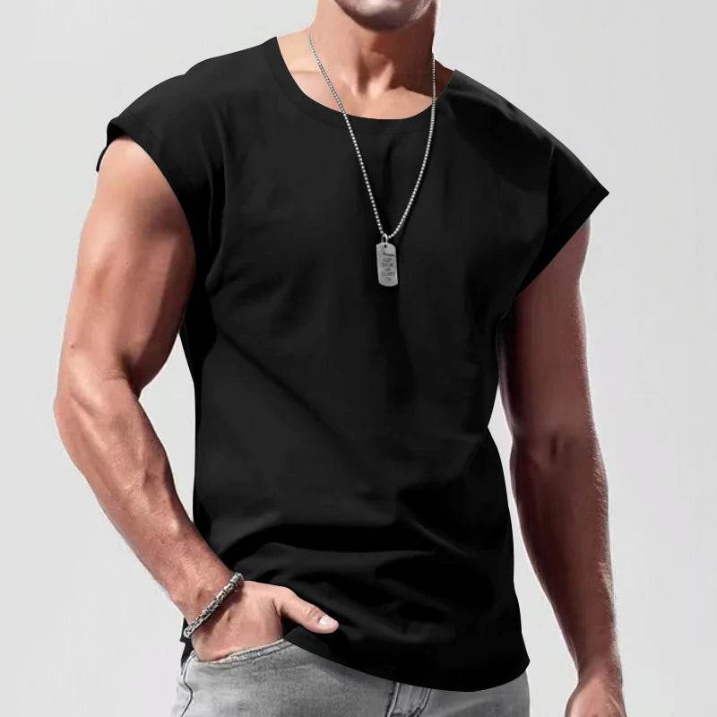 Men's Summer Sleeveless T-Shirt - Casual Sports Loose Fit Vest - Buy Center US