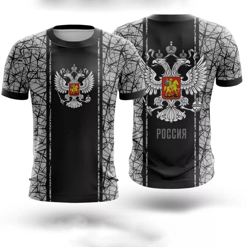 Russian Coat of Arms T-Shirt - Camouflage Casual Tee for Men & Women - Buy Center US