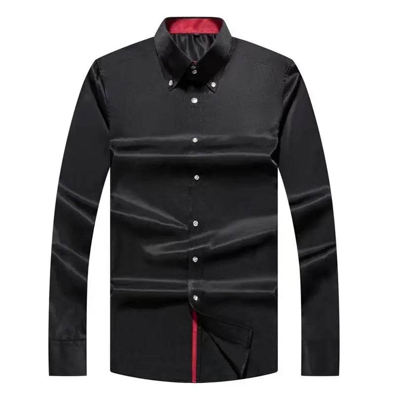 Premium White Dress Shirt for Men - Non-Iron Wrinkle Resistant Long Sleeve - Buy Center US