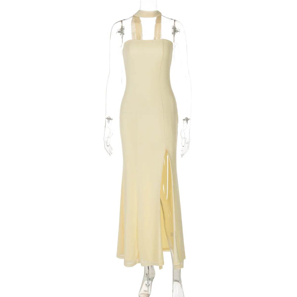 Mozision Sexy Maxi Dress - Off-Shoulder Strapless Thigh High Split - Buy Center US