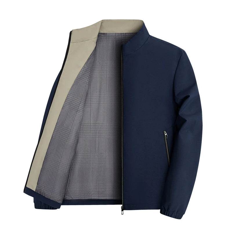 XPAY Men's Khaki Casual Jacket - Trendy 5XL Smart Bomber Coat - Buy Center US