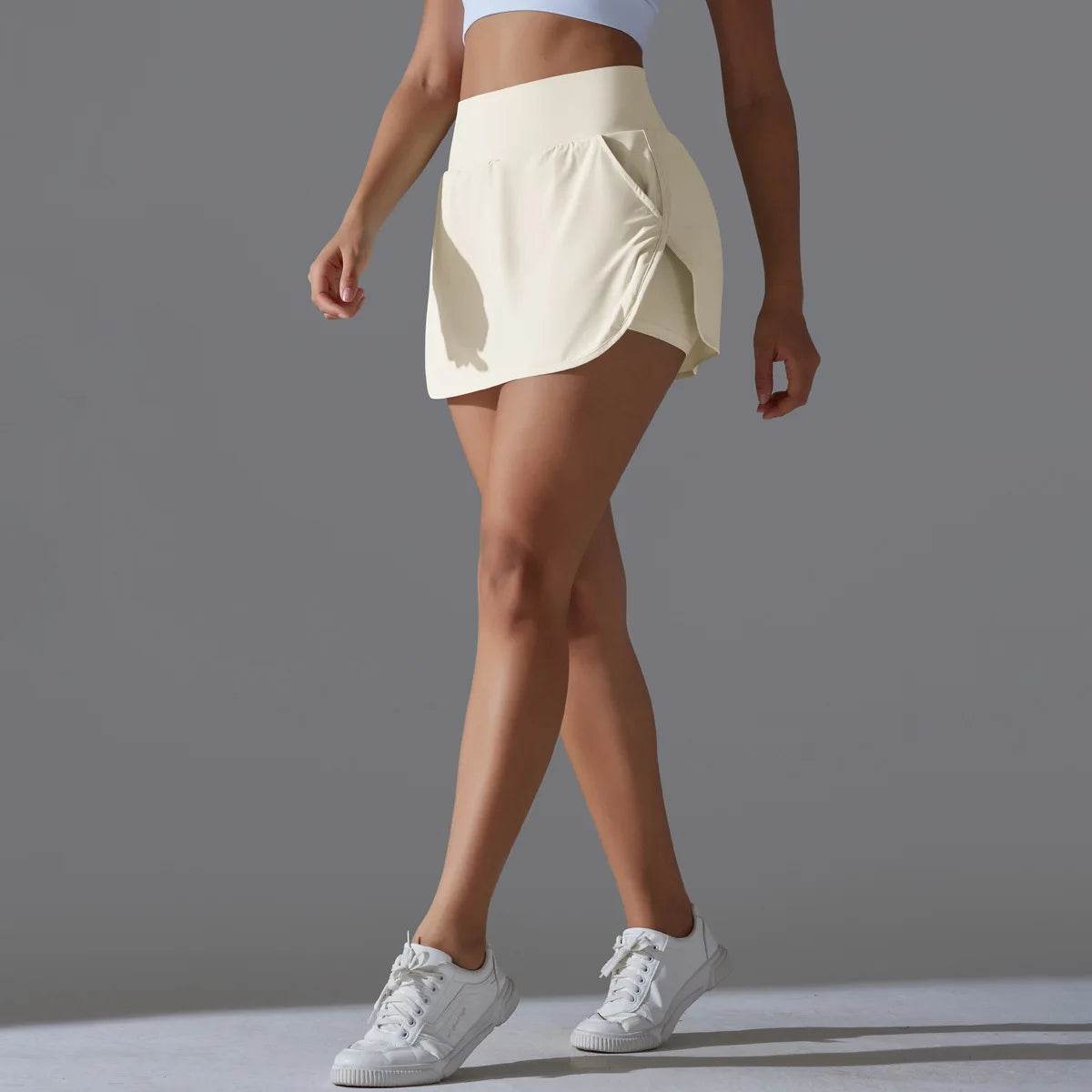 LUOBOLAN Women's 2 in 1 Tennis Skirt - High Waist, Quick Dry Fitness - Buy Center US