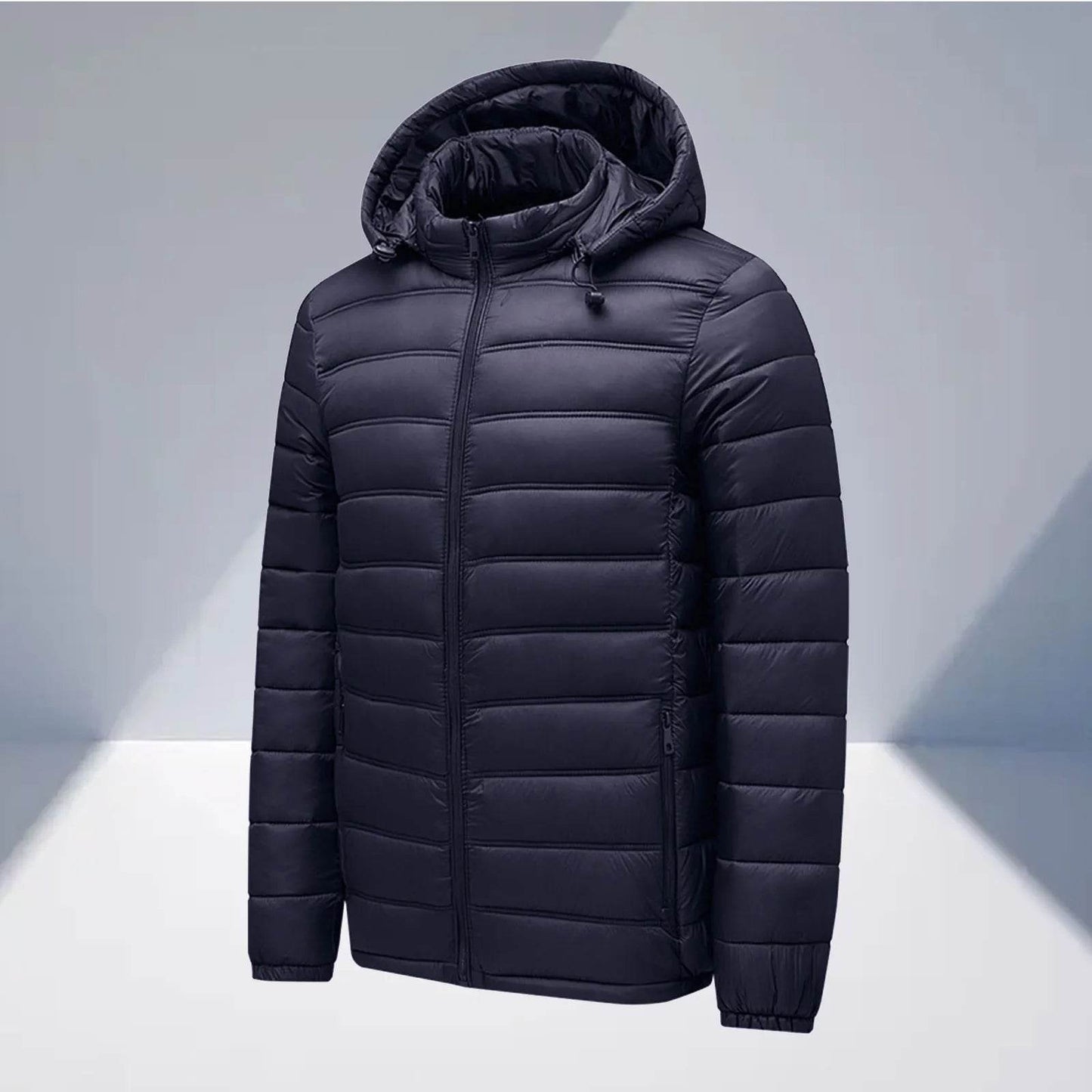 Men's Thick Cotton Padded Jacket with Hood - Detachable Zipper for Winter - Buy Center US