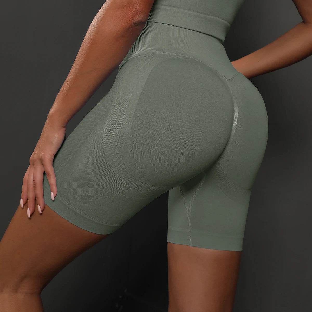 Hamidou High Waist Yoga Shorts for Women - Seamless Gym Fit - Buy Center US