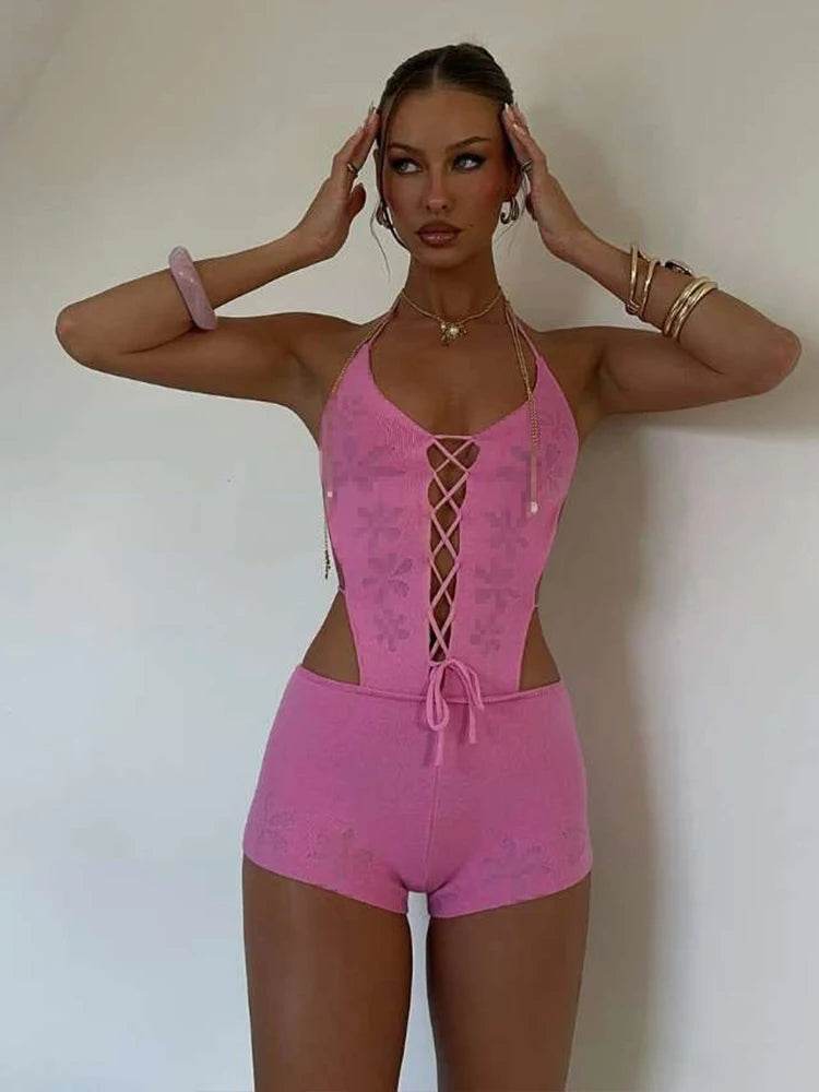 Sisterlinda Junior High Street Mini Short Suit - Slim Halter Design - Buy Center US