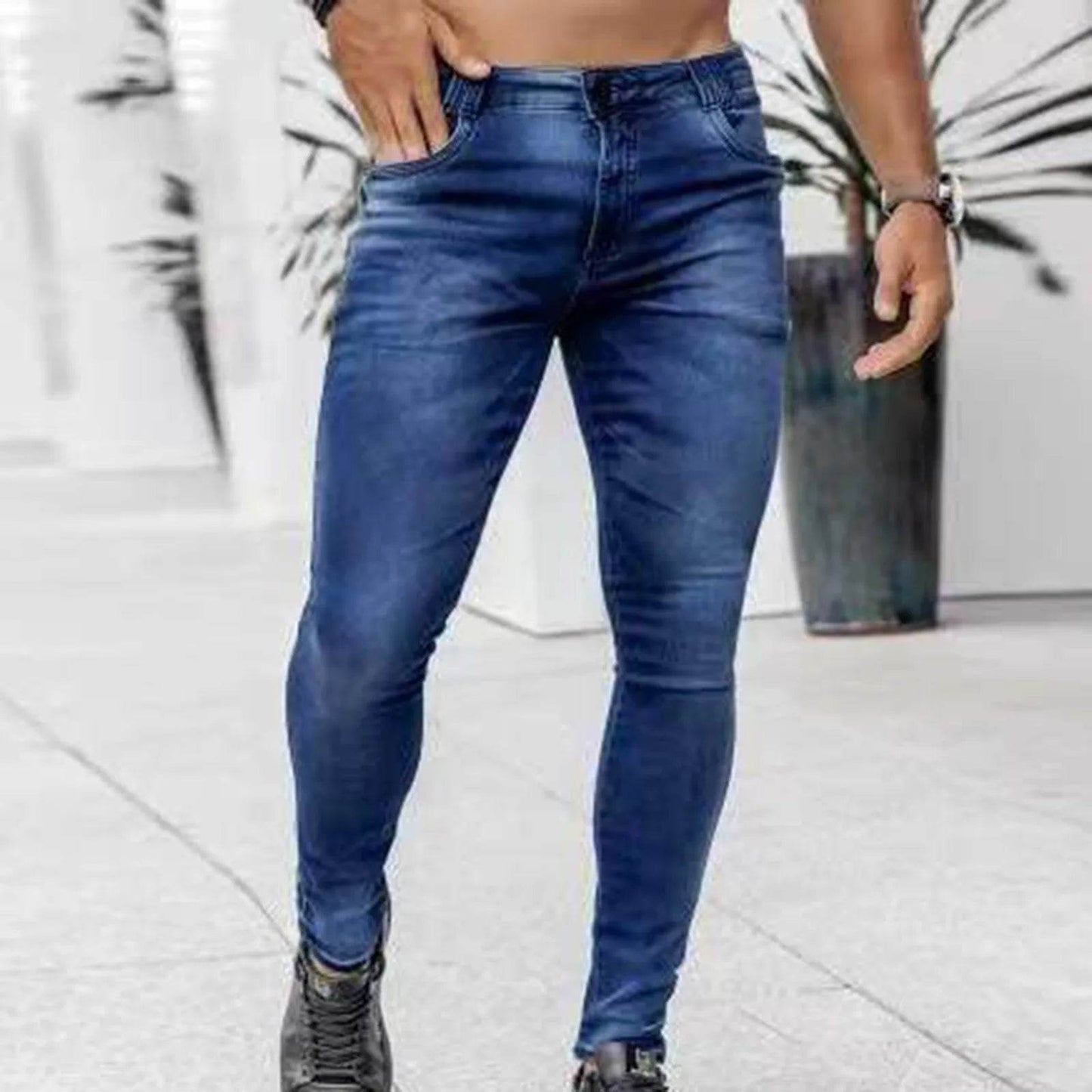 WHooHoo Men's Skinny Stretch Denim Pants - Low Waisted Casual Jeans - Buy Center US