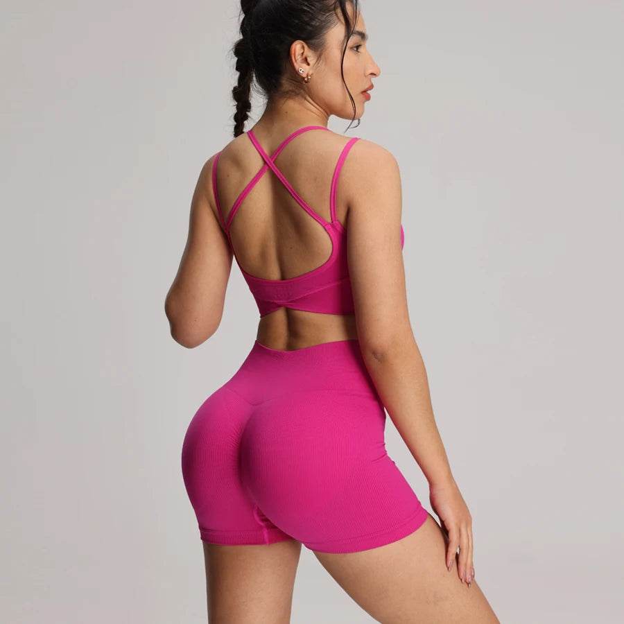 LLHOSO Women's Gym Clothing Set - Sporty Yoga Shorts & Tracksuit - Buy Center US