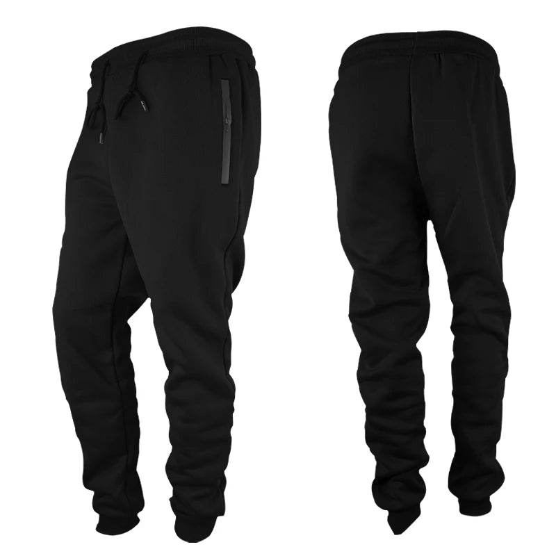 Men's Tapered Joggers with Zipper Pockets - Ideal for Workout & Running - Buy Center US