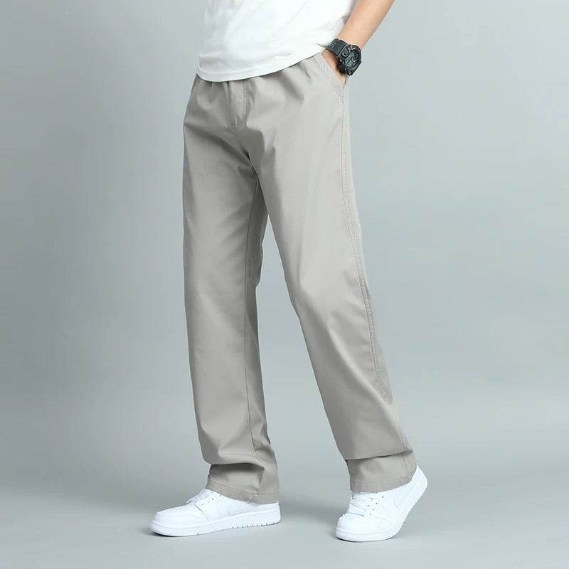 ENWEIGE Big Size Casual Cotton Trousers - Loose Fit Straight Pants - Buy Center US