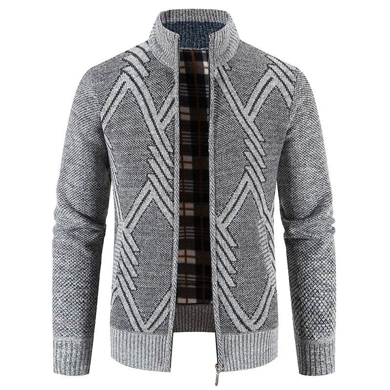 ENWEIGE Men's Fleece Sweater Coat - Warm Knit Zip Windbreaker Jacket - Buy Center US