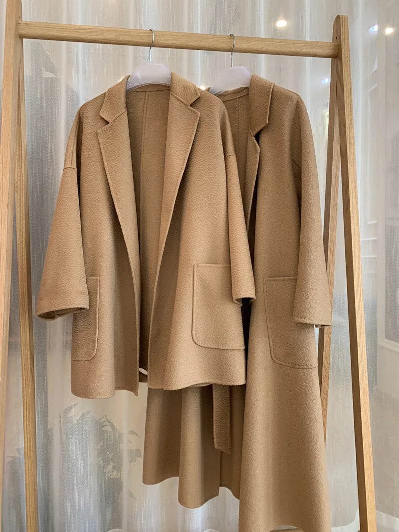 RosEvans Handmade Wool Coat - Double-Sided, Casual Style for Women - Buy Center US